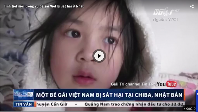 Nhật truy tố nghi can giết bé gái Việt Nhật truy tố nghi can giết bé gái Việt