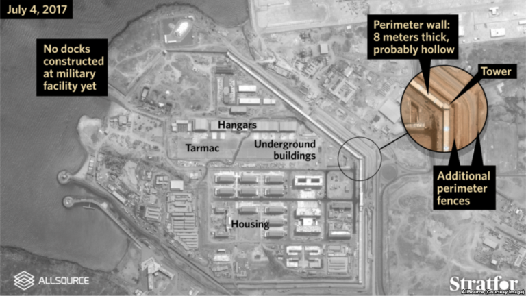 Hình ảnh vệ tinh cho thấy TQ xây căn cứ quân sự kiên cố ở nước ngoài