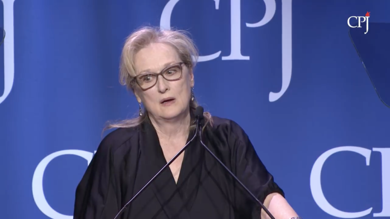 Meryl Streep speaks at CPJ’s 2017 International Press Freedom Awards Meryl Streep speaks at CPJ’s 2017 International Press Freedom Awards