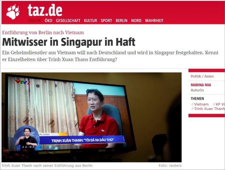Vụ bắt cóc từ Berlin về Việt Nam- Người nắm giữ bí mật bị bắt giữ ở Singapore Vụ bắt cóc từ Berlin về Việt Nam- Người nắm giữ bí mật bị bắt giữ ở Singapore