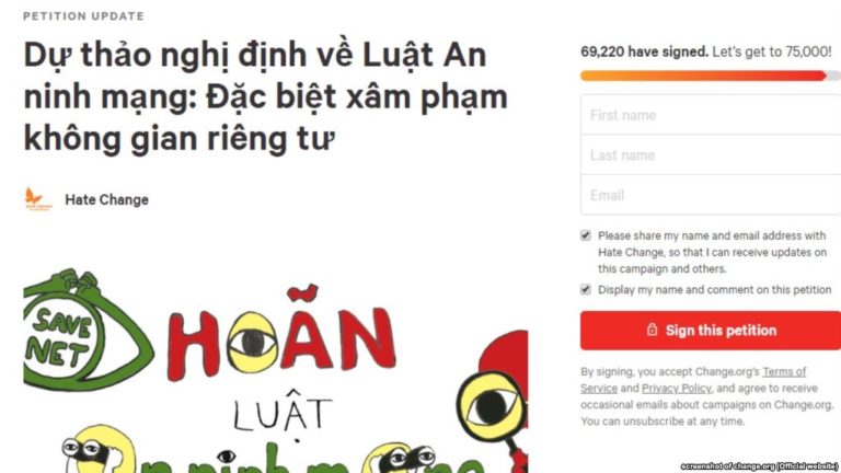 Hàng chục ngàn người ký kiến nghị đòi QH hoãn luật an ninh mạng Hàng chục ngàn người ký kiến nghị đòi QH hoãn luật an ninh mạng