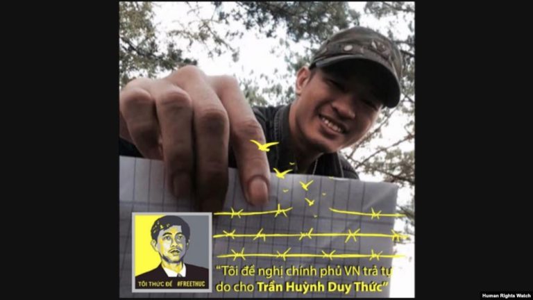HRW kêu gọi Việt Nam thả nhà hoạt động “chống Nhà nước” bằng các đăng tải Facebook