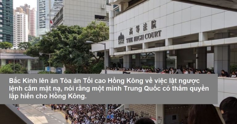 BẮC KINH LÊN ÁN PHÁN QUYẾT CỦA TÒA ÁN TỐI CAO HỒNG KÔNG