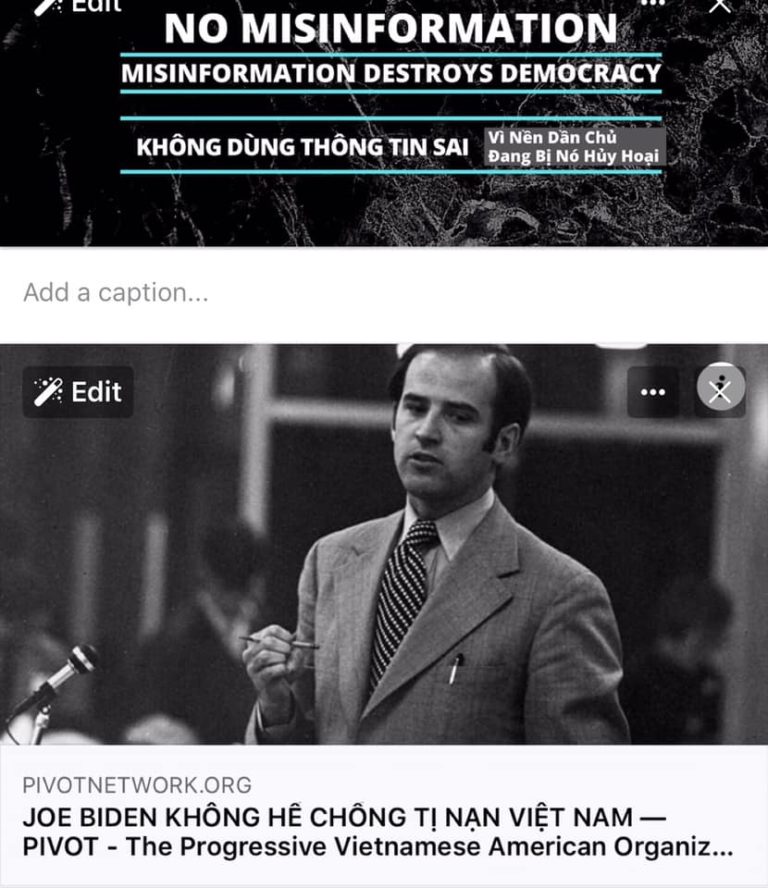JOE BIDEN KHÔNG HỀ CHỐNG TỊ NẠN VIỆT NAM
