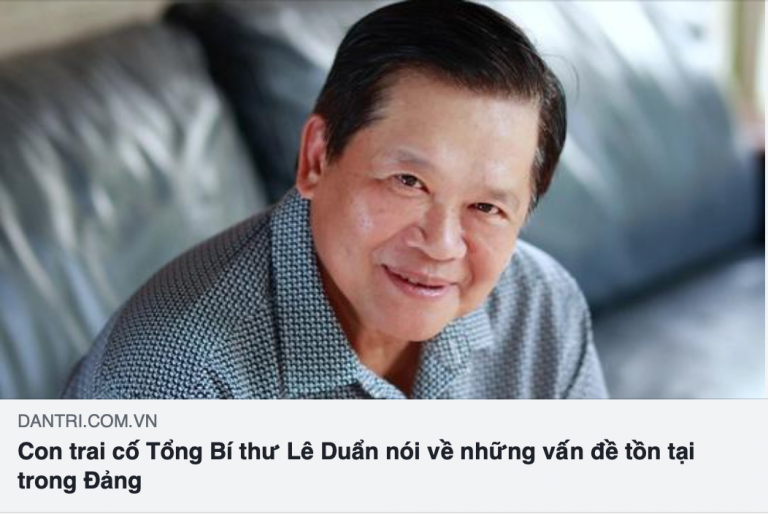 Bài viết của Lê Kiên Thành, con trai cố TBT Lê Duẩn: Thế thì phải làm gì?