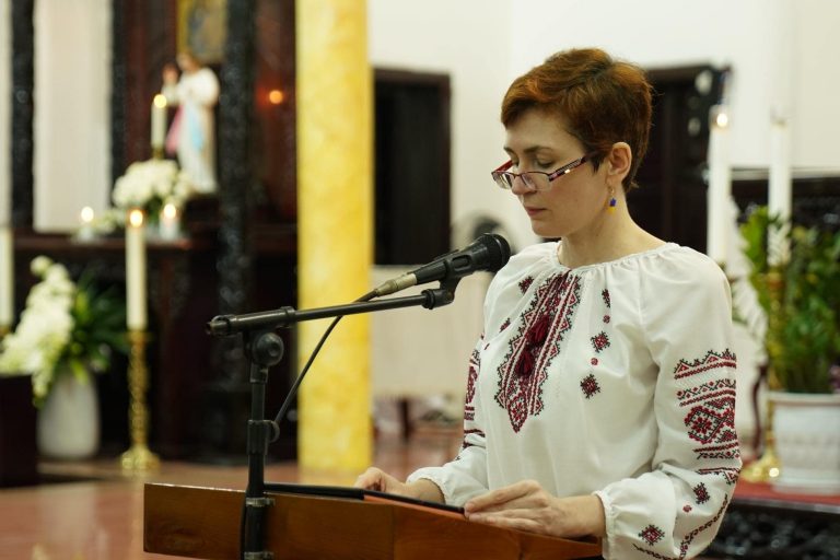 LỜI CHIA SẺ CỦA BÀ NATALIYA ZHYNKINA, ĐẠI BIỆN LÂM THỜI UKRAINA TẠI VIỆT NAM TRONG THÁNH LỄ TẠI NHÀ THỜ THÁI HÀ LỜI CHIA SẺ CỦA BÀ NATALIYA ZHYNKINA, ĐẠI BIỆN LÂM THỜI UKRAINA TẠI VIỆT NAM TRONG THÁNH LỄ TẠI NHÀ THỜ THÁI HÀ