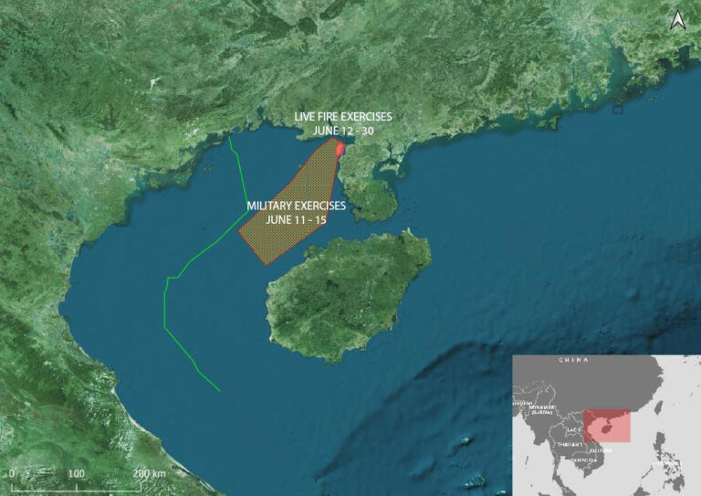 Trung Quốc tập trận ở vịnh Bắc Bộ