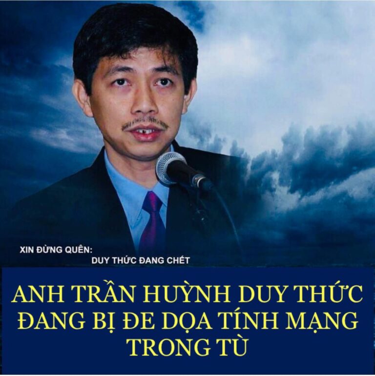 ANH THỨC ĐANG BỊ ĐE DỌA TÍNH MẠNG TRONG TÙ ANH THỨC ĐANG BỊ ĐE DỌA TÍNH MẠNG TRONG TÙ