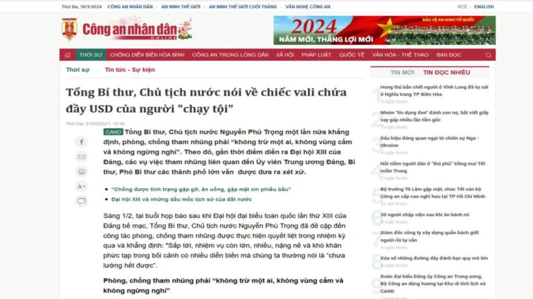 TỔNG TRỌNG NGANG NHIÊN LÀM TRÁI LUẬT THÌ ĐỪNG MONG PHÁP LUẬT ĐƯỢC THƯỢNG TÔN?