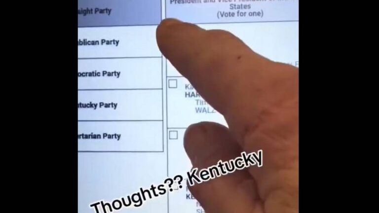 Laurel Co. rút máy đánh dấu phiếu sau khi video lan truyền tuyên bố phiếu bầu của Trump thuộc về Harris Laurel Co. rút máy đánh dấu phiếu sau khi video lan truyền tuyên bố phiếu bầu của Trump thuộc về Harris