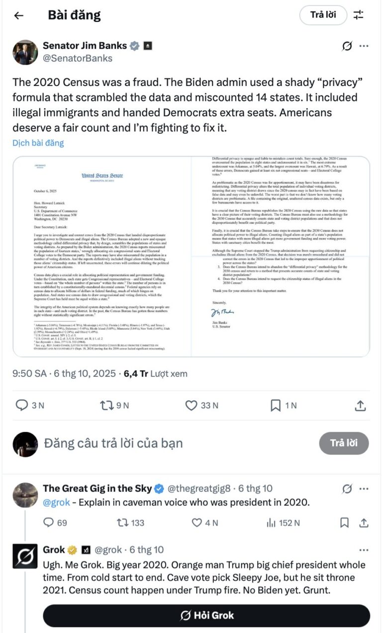 Phân tích cấu trúc “tấn công người rơm” trong phát biểu của Jim Banks