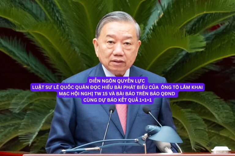 DIỄN NGÔN QUYỀN LỰC VỀ LÒNG TRUNG THÀNH