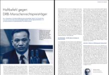 Lệnh bắt giam Người đoạt giải Nhân quyền của Liên đoàn Thẩm phán Đức (DRB)