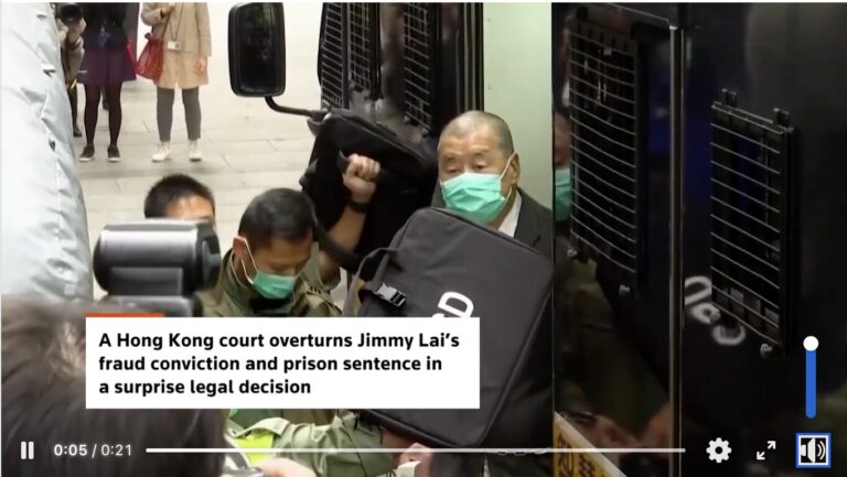 Tòa án Hồng Kông lật ngược bản án tội gian lận đối với nhà phê bình Trung Quốc Jimmy Lai trong một chiến thắng pháp lý hiếm hoi