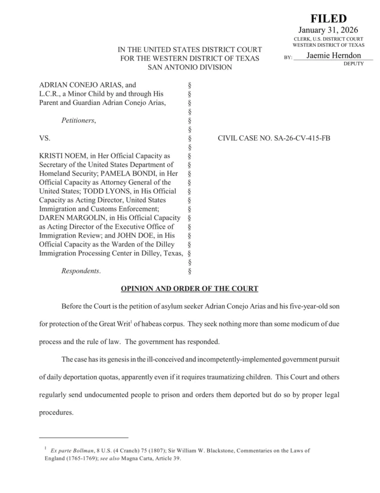 In Under 500 Words, a Judge Weaponized Wit to Free the Child Detained by ICE