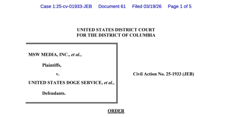 TIN NÓNG: Chúng tôi vừa giành thêm một chiến thắng nữa trước DOGE tại Tòa án Liên bang