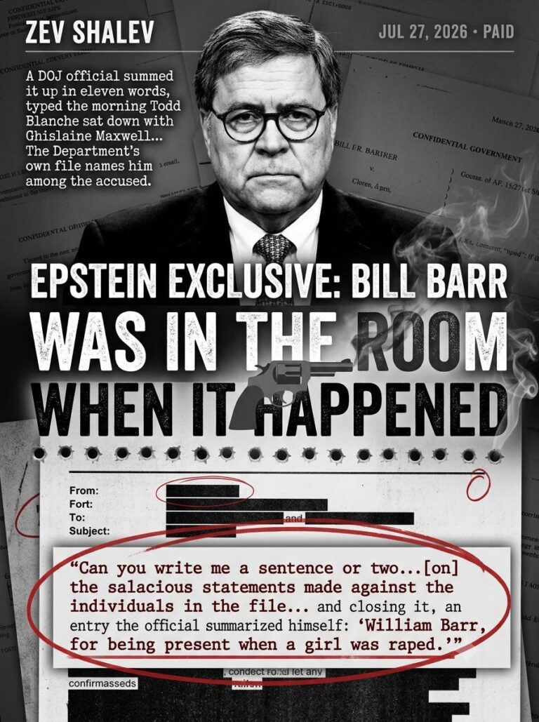 ĐỘC QUYỀN: EMAIL “BẰNG CHỨNG ĐẮC TỘI” VỀ EPSTEIN ĐƯA BILL BARR VÀO ĐÚNG CĂN PHÒNG KHI VỤ VIỆC XẢY RA