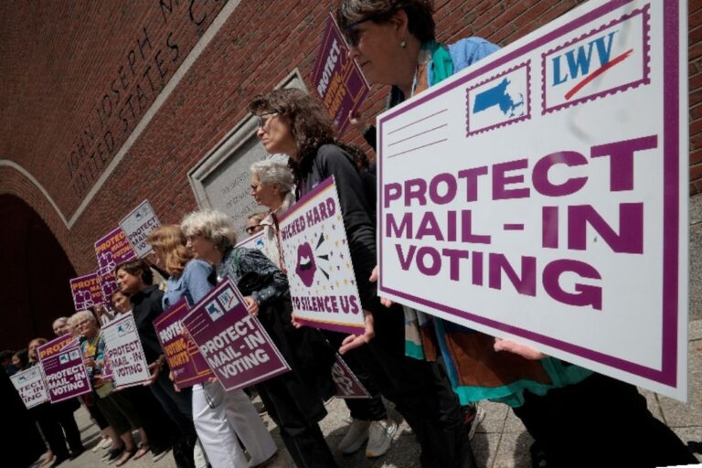 US appeals court rejects Trump mail-in ballot restrictions as Supreme Court considers rule